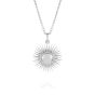 Rachel Jackson Personalised Art Deco Sun Necklace Silver GDN8S