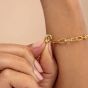 Lily Charmed Oval Link Charm Bracelet Gold - item number CBRGOVAL