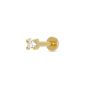 Scream Pretty Clear Stone Single Flat Back Earring - Gold