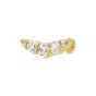 Scream Pretty Helix Curve Sparkling Single Flat Back Earring - Gold
