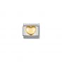 Nomination Raised Heart Charm - 18k Gold - 030116/01