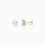 Thomas Sabo Ear Studs with Big White Zirconia - Gold - H2300-414-14