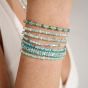 Boho Betty Harmony Amazonite Silver Slider Bracelet. Item code BRWAMSKVB.