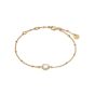 Daisy Rose Quartz Healing Stone Bobble Bracelet - Gold HBR1005_GP