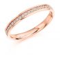 Raphael Collection Half Eternity Ring, Round Grain Set Brilliant Diamonds