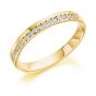 Raphael Collection Half Eternity Ring, Offset Grain Set Diamonds
