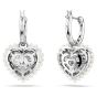 Swarovski Hyperbola Heart Drop Earrings - Rhodium Plated 5684384
