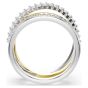 Swarovski Hyperbola Ring Mixed Cuts - White with Mixed Metal Finish 5714161, 5714163, 5714164, 5714165