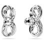Swarovski Hyperbola Infinity Stud Earrings - White with Rhodium Plating 5687269