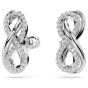 Swarovski Hyperbola Infinity Stud Earrings - White with Rhodium Plating