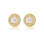 Georgini Milestone White Zirconia Halo Earrings - Gold