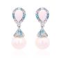 Georgini Wisteria Cascade Created Opal and Pearl Silver Earrings. Item code IE1175W.