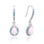 Georgini Wisteria Floribunda Created Opal Shepard Hook Silver Earrings. Item code IE1176W.