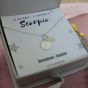 Zodiac and Disc Necklace - Sterling Silver