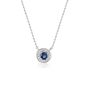 Georgini Milestone Sapphire Blue Halo Pendant - Silver IP1164B