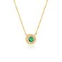 Georgini Milestone Emerald Green Halo Pendant - Gold IP1164GR