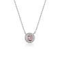 Georgini Milestone Morganite Pink Halo Pendant - Silver IP1164P