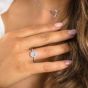Georgini Oval Halo Ring - Silver
