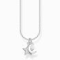 Thomas Sabo Star and Moon Necklace - Silver and Zirconia - KE2068-051-14-L45

