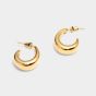 Katie Loxton 'With Love' Waterproof Gold Dome Hoop Earrings KLJ6120