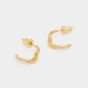 Katie Loxton Marina Waterproof Gold Wave Hoop Earrings KLJ6334
