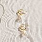 Katie Loxton Pearl Lustre Waterproof Gold Hoop Earrings KLJ6352