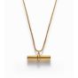 Katie Loxton Themis Waterproof Gold T-Bar Necklace. Item code KLJ6442.