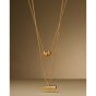 Katie Loxton Laia Waterproof Gold Necklace. Item code KLJ6460.