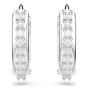 Swarovski Matrix Hoop Earrings - White with Rhodium Plating 5690670