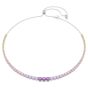 Swarovski Matrix Necklace Gradient of Round Cuts - Multicoloured with Rhodium Plating - 5751196