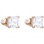 Swarovski Attract Pierced Earrings, White, Rose Gold Plating 5431895