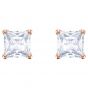 Swarovski Attract Pierced Earrings, White, Rose Gold Plating 5431895