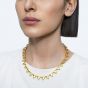 Swarovski Millenia Necklace Triangle - Yellow with Gold Tone Plating 5599487