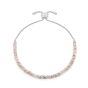 Boho Betty Mystical Rose Quartz Silver Slider Bracelet. Item code MRWMRQSLVB.