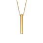 Gold Plated Sterling Silver Vertical Bar Necklace - Engravable