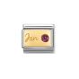 Nomination Classic Month Stone 18k Gold January Garnet