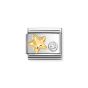 Nomination Classic Gold and Silver Raised Star and Zirconia Charm 630301/01