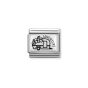 Nomination Classic Silver Caravan with Flowers Charm 330111_25