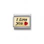 NOMINATION Composable Classic PLATES Steel, Enamel and 18K Gold I Love You  030284_55
