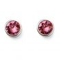 October Birthstone Earrings - Sterling Silver