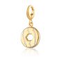 Lily Charmed Party Ring with White Enamel Charm Gold - item number CSGWPR