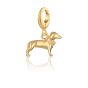Lily Charmed Sausage Dog Charm Gold - item number CGSD
