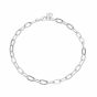 Lily Charmed Chunky Oval Link Charm Silver Bracelet. Item code CBRSCNKOV