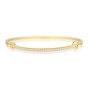 Sif Jakobs Capizzi Bangle 18k Gold Plated with White Zirconia