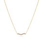 Sif Jakobs Ellera Waves Necklace - Gold with White Zirconia - SJ-N3859-CZ-YG