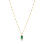 Sif Jakobs Roccanova Piccolo Necklace - Gold Plated with Green Zirconia SJ-N42260-GCZ-YG