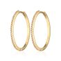 Scream Pretty Slim Sparkle Perfect Hoop Earrings - Gold SPG-64