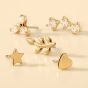 Tish Lyon 14ct Yellow Gold Star Threadless Labret Single Earring