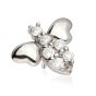 Tish Lyon 14ct White Gold Bee with Gem Body Threadless Labret Single Earring