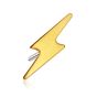 Tish Lyon 14ct Yellow Gold Lightning Bolt Threadless Labret Single Earring